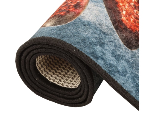 vidaXL virtuves paklājs, 60x180cm, daudzkrāsains, mazgājams, neslīdošs