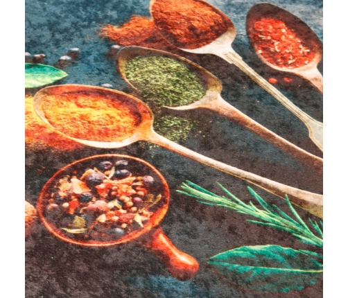 vidaXL virtuves paklājs, 60x180cm, daudzkrāsains, mazgājams, neslīdošs