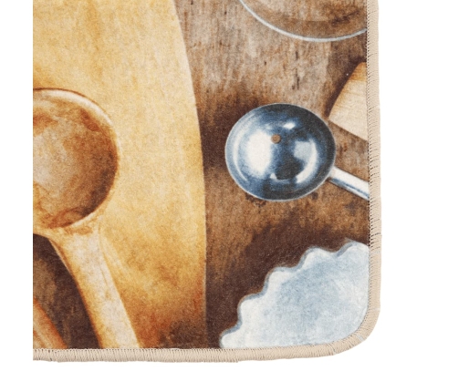 vidaXL virtuves paklājs, 60x180cm, daudzkrāsains, mazgājams, neslīdošs