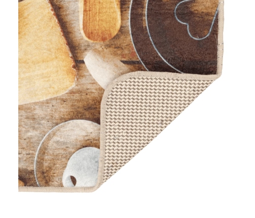 vidaXL virtuves paklājs, 60x180cm, daudzkrāsains, mazgājams, neslīdošs