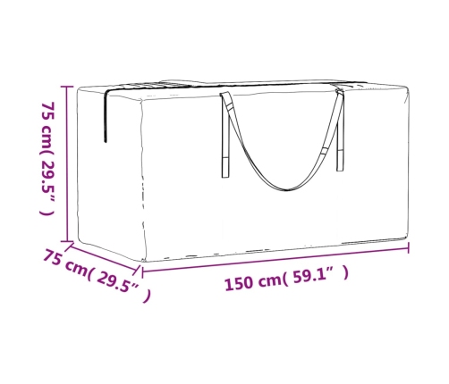 vidaXL Ziemassvētku eglītes uzglabāšanas soma, 150x75x75 cm, PE