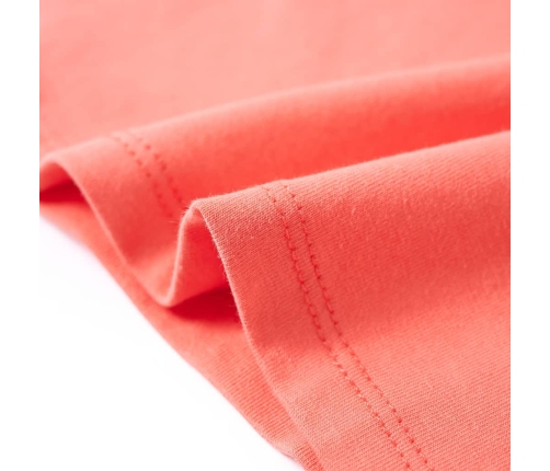 Bērnu T-krekls, varavīksnes un palmu apdruka, koraļļu krāsā, 128