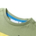 Bērnu krekls ar īsām piedurknēm, gaišs haki, 128