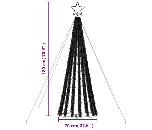 vidaXL Ziemassvētku eglītes dekorācija, 275 LED, vēsi baltas, 180 cm