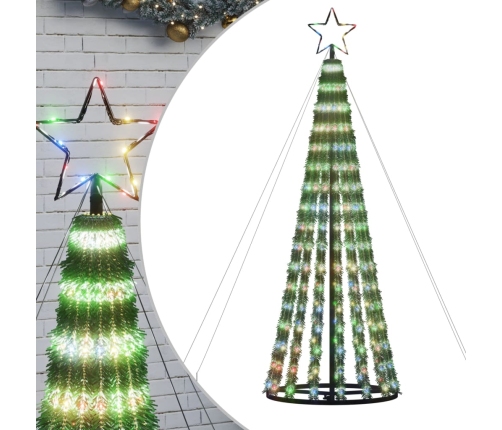 vidaXL Ziemassvētku eglītes dekorācija, 275 LED, krāsainas, 180 cm
