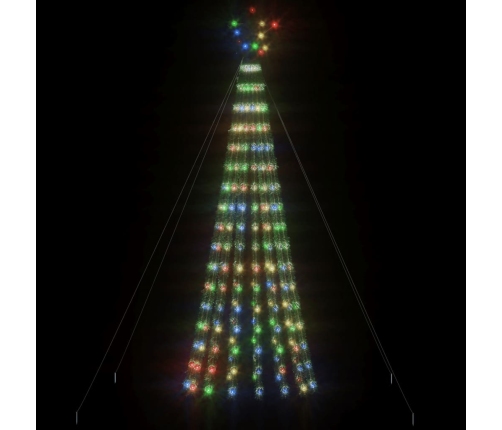 vidaXL Ziemassvētku eglītes dekorācija, 275 LED, krāsainas, 180 cm