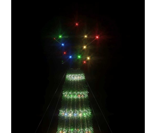 vidaXL Ziemassvētku eglītes dekorācija, 275 LED, krāsainas, 180 cm