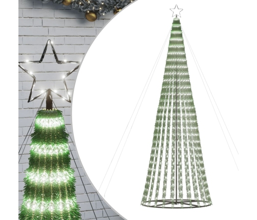 vidaXL Ziemassvētku eglītes dekorācija, 688 LED, vēsi baltas, 300 cm