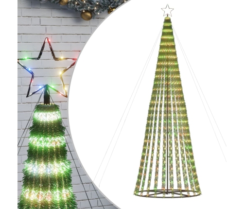 vidaXL Ziemassvētku eglītes dekorācija, 688 krāsainas LED, 300 cm