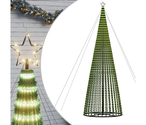 vidaXL Ziemassvētku eglītes dekorācija, 1544 LED, silti baltas, 500 cm