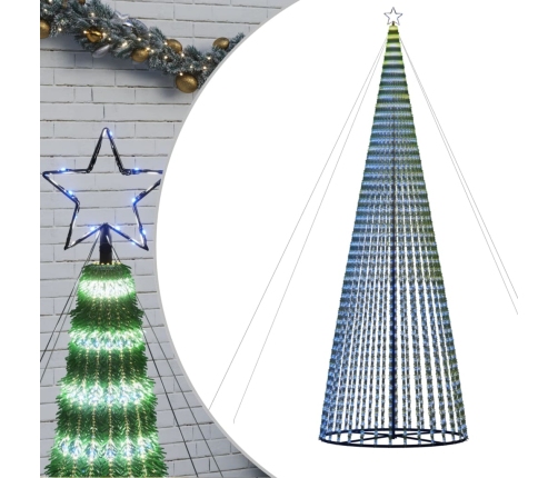 vidaXL Ziemassvētku eglītes dekorācija, 1544 zilas LED, 500 cm