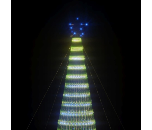 vidaXL Ziemassvētku eglītes dekorācija, 1544 zilas LED, 500 cm