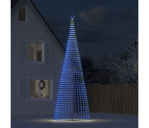 vidaXL Ziemassvētku eglītes dekorācija, 1544 zilas LED, 500 cm