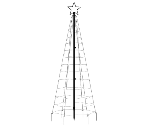 Ziemassvētku Eglītes Dekorācija, 220 Led, Silti Baltas, 180 Cm Vidaxl