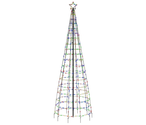 vidaXL Ziemassvētku eglītes dekorācija, 570 LED, krāsainas, 300 cm