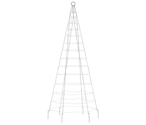 vidaXL Ziemassvētku egle karoga mastam, 200 zilas LED, 180 cm