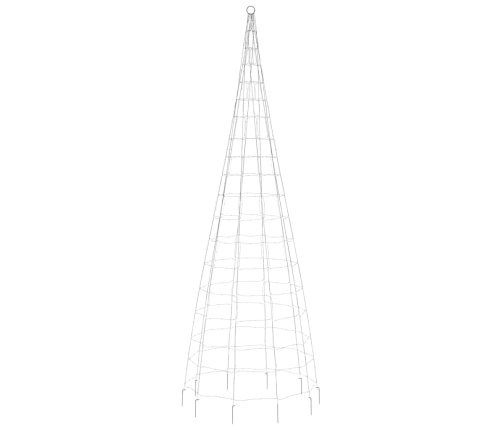 vidaXL Ziemassvētku egle karoga mastam, 550 silti baltas LED, 300 cm