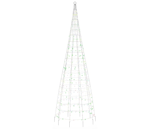 vidaXL Ziemassvētku egle karoga mastam, 550 krāsainas LED, 300 cm