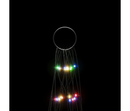 vidaXL Ziemassvētku egle karoga mastam, 550 krāsainas LED, 300 cm