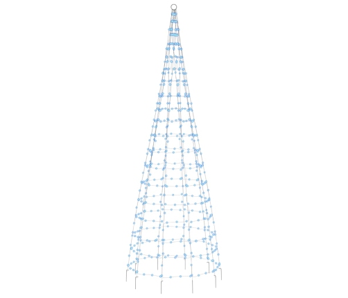 vidaXL Ziemassvētku egle karoga mastam, 550 zilas LED, 300 cm