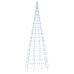 vidaXL Ziemassvētku egle karoga mastam, 550 zilas LED, 300 cm