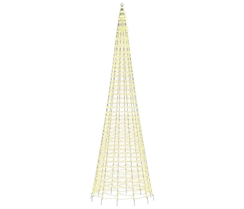 Ziemassvētku Egle Karoga Mastam, 1534 Silti Baltas Led, 500 Cm Vidaxl