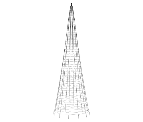 vidaXL Ziemassvētku egle karoga mastam, 1534 krāsainas LED, 500 cm