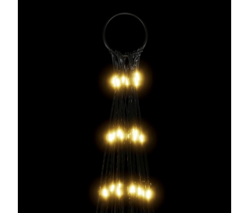 vidaXL Ziemassvētku egle karoga mastam, 3000 silti baltas LED, 800 cm