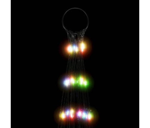 vidaXL Ziemassvētku egle karoga mastam, 3000 krāsainas LED, 800 cm