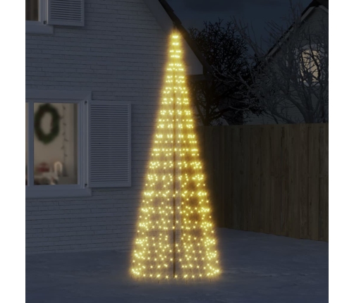 Led Ziemassvētku Eglīte Uz Karoga Masta, 550 Led, Silti Balta, 300 Cm Vidaxl