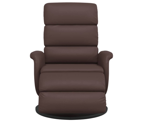 Atpūtas Krēsls Ar Kāju Balstu, Atgāžams, Brūns Mākslīgā Āda Vidaxl
