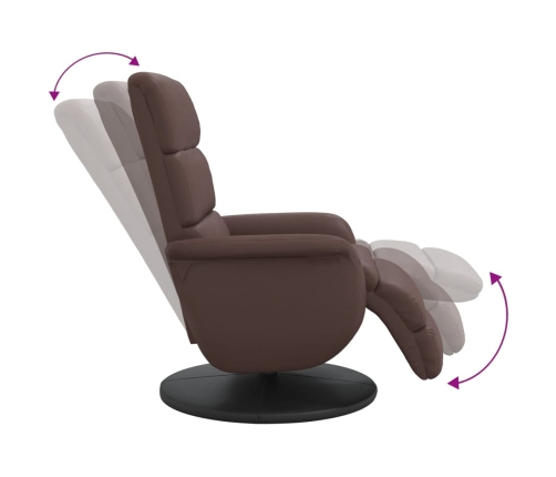 Atpūtas Krēsls Ar Kāju Balstu, Atgāžams, Brūns Mākslīgā Āda Vidaxl