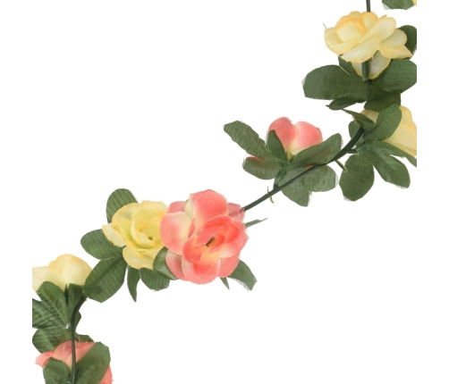 Ziemassvētku Ziedu Vītnes, 6 Gab., Pavasara Saullēkts, 250 Cm Vidaxl