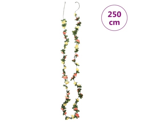 Ziemassvētku Ziedu Vītnes, 6 Gab., Pavasara Saullēkts, 250 Cm Vidaxl