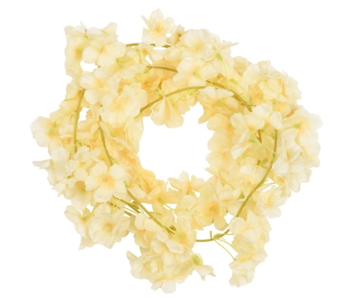 Ziemassvētku Ziedu Vītnes, 6 Gab., Šampanieša, 180 Cm Vidaxl