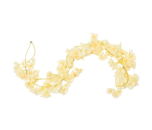 Ziemassvētku Ziedu Vītnes, 6 Gab., Šampanieša, 180 Cm Vidaxl