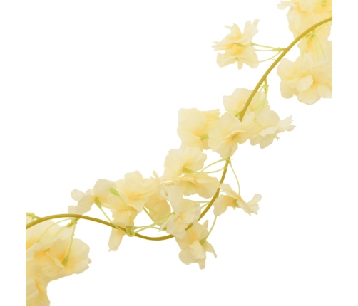 Ziemassvētku Ziedu Vītnes, 6 Gab., Šampanieša, 180 Cm Vidaxl