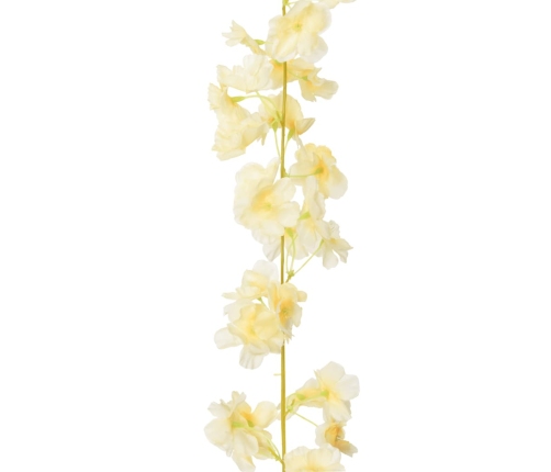 Ziemassvētku Ziedu Vītnes, 6 Gab., Šampanieša, 180 Cm Vidaxl