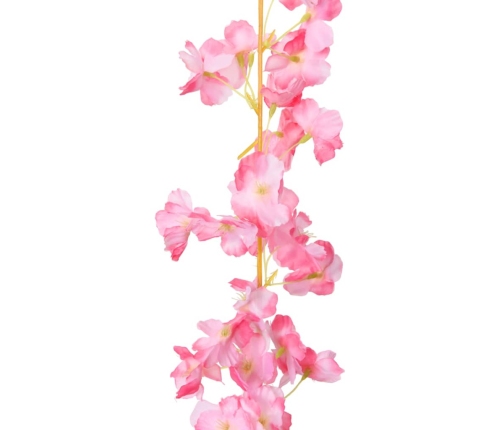 vidaXL Ziemassvētku ziedu vītnes, 6 gab., tumši violetas, 180 cm