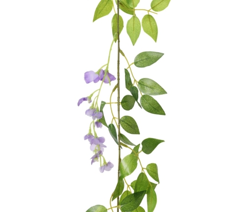 vidaXL Ziemassvētku ziedu vītnes, 6 gab., violetas, 200 cm