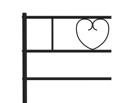 vidaXL gultas rāmis ar galvgali, melns metāls, 200x200 cm