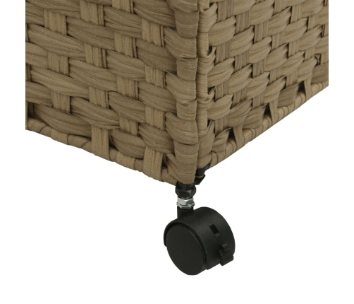 vidaXL veļas grozs ar riteņiem, 60x35x60,5 cm, rotangpalma