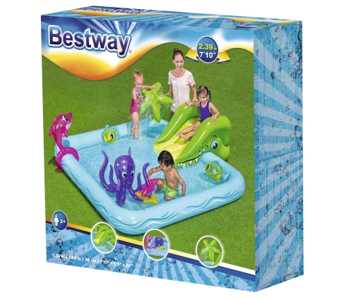 Bestway piepūšams spēļu centrs, akvārija dizains, 239x206x86 cm