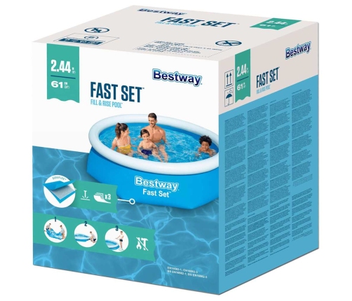 Bestway Fast Set piepūšamais baseins, apaļš, 244x66 cm, 57265