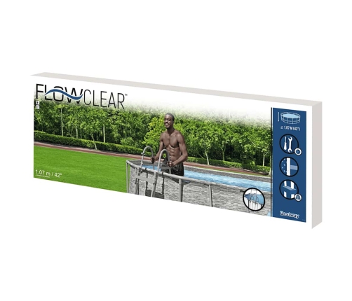 Bestway baseina kāpnes Flowclear, 4 pakāpieni, 107 cm