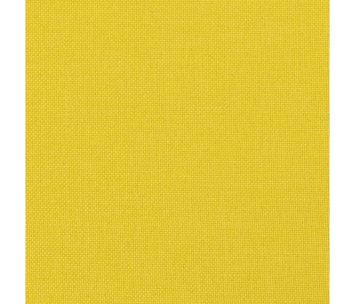 vidaXL divvietīgs dīvāns ar spilveniem, gaiši dzeltens, 120 cm, audums