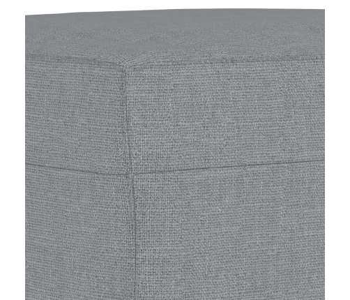 vidaXL atpūtas krēsls ar kājsoliņu, 60 cm, gaiši pelēks audums