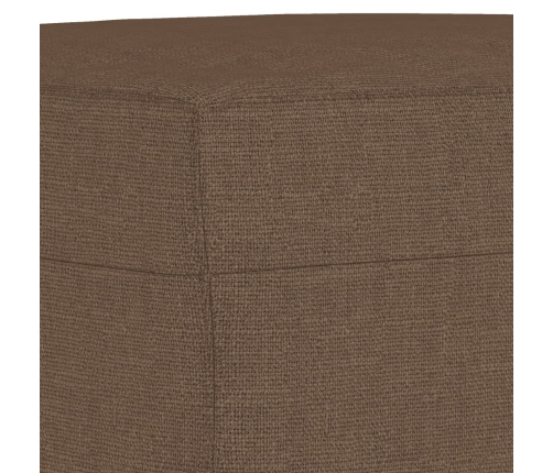 vidaXL trīsvietīgs dīvāns ar kājsoliņu, 180 cm, brūns audums