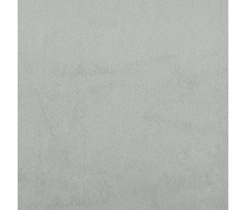 vidaXL atpūtas krēsls ar kājsoliņu, 60 cm, gaiši pelēks samts