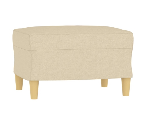 vidaXL četrdaļīgs dīvānu komplekts ar spilveniem, krēmkrāsas audums